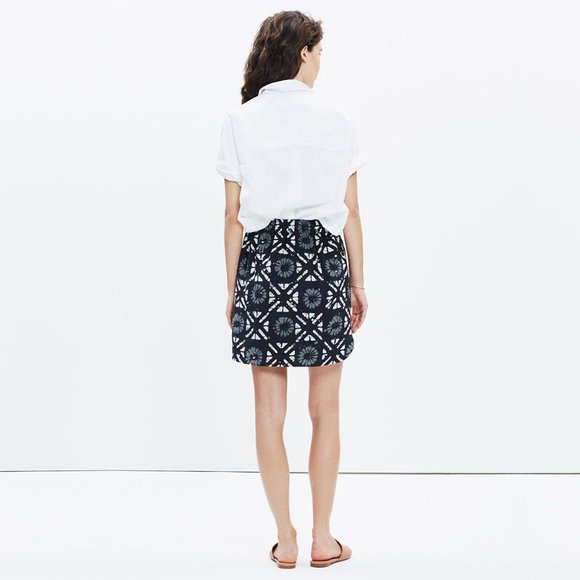 Madewell Distance Skirt in Batik Grid - Size Small - Picture 2 of 7